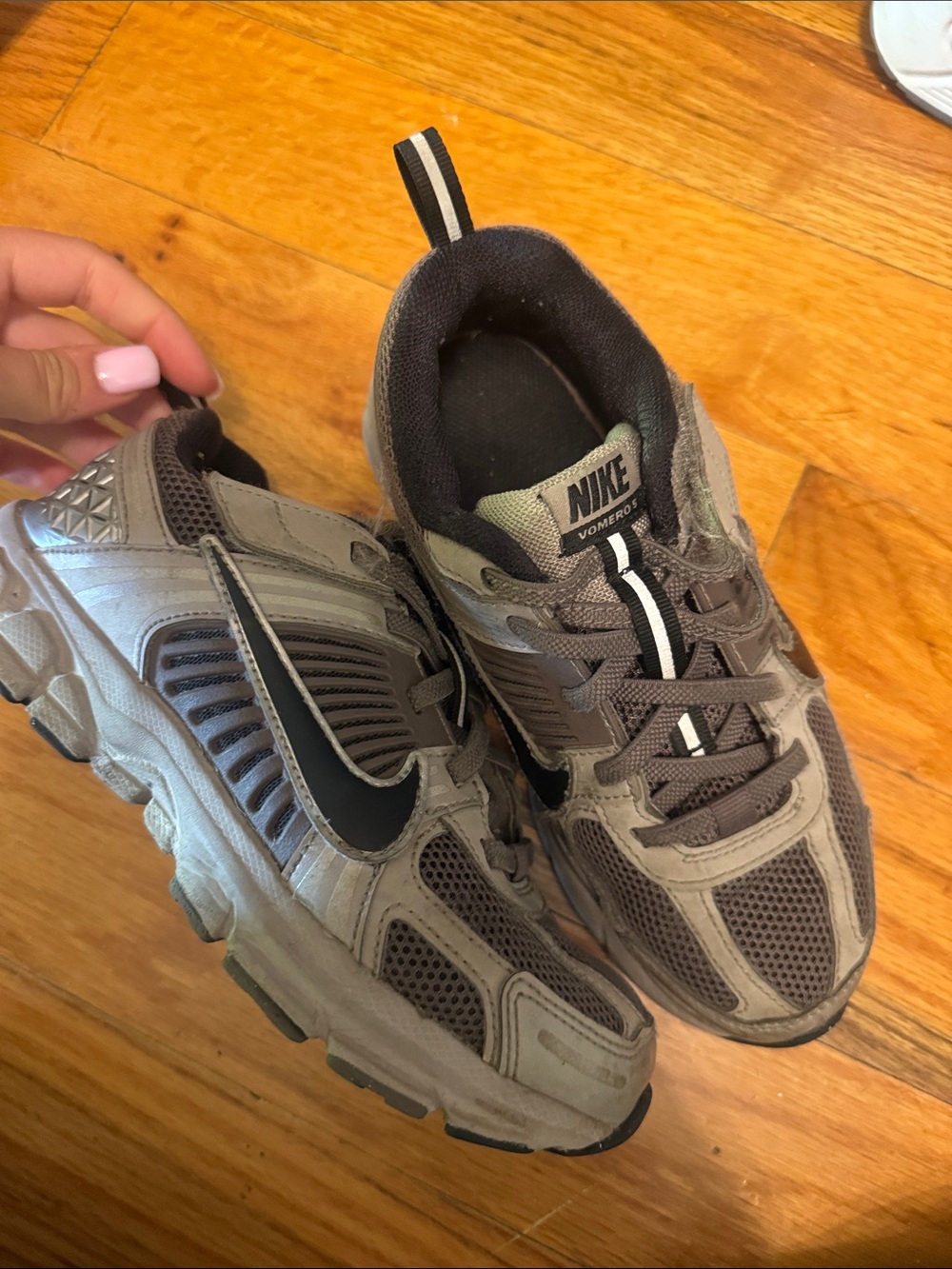 Nike kids Gray Mesh Running Shoes